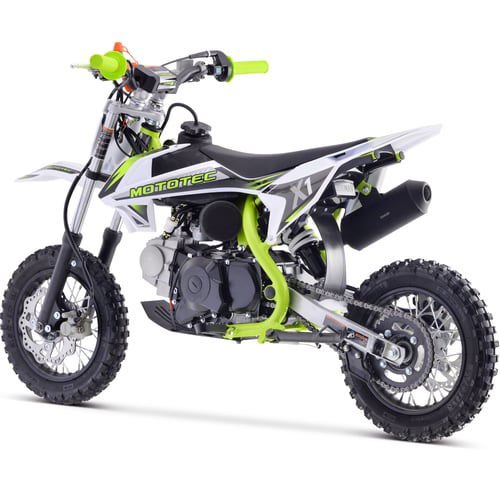 X1 110cc Kids Gas Dirt Bike, Electric Start, Automatic, 10/10 inch Wheels, 23 inch Seat Height, Ages 8 and up - Green
