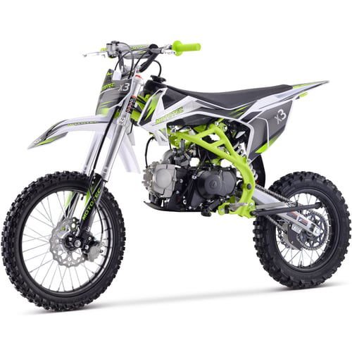 X3 Gas Dirt Bike, 125cc 4-Stroke, Electric Start, Manual 4-Speed, 17/14 inch Wheels