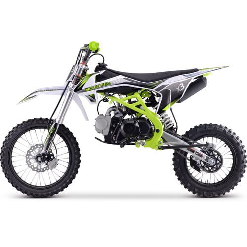 X3 Gas Dirt Bike, 125cc 4-Stroke, Electric Start, Manual 4-Speed, 17/14 inch Wheels