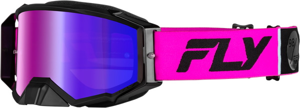 Zone Pro Goggle Pink/Black W/ Iridescent Red Mir/Smk Lens