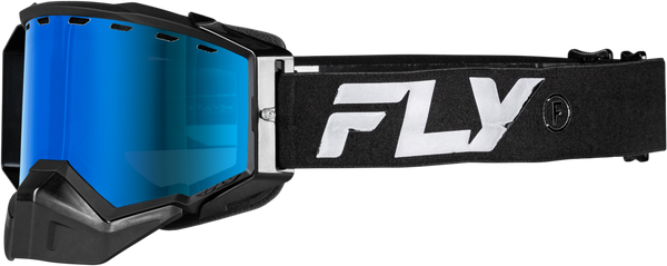 Zone Snow Goggle Black/Black W/Sky Blue Mirror/Blue Lens